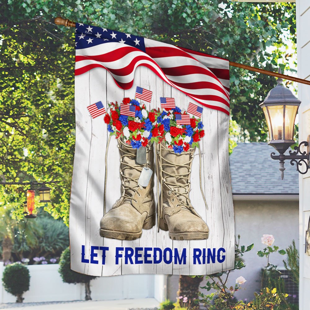 (🔥Last Day Promotion-SAVE 50% OFF)Veteran Boots Flag Thank You Veterans Let Freedom Ring-BUY 2 GET 10% OFF & FREE SHIPPING