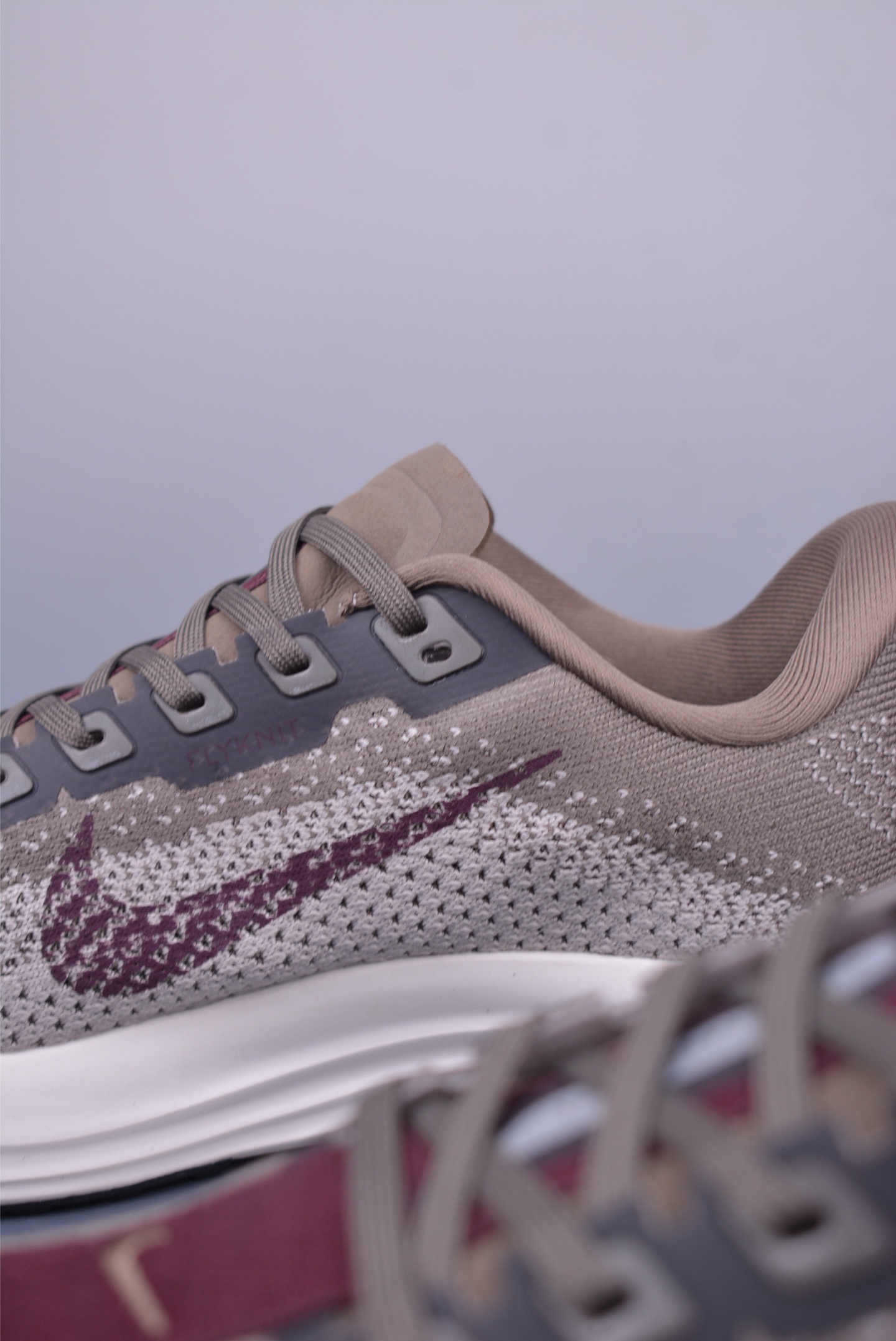 Nike REACTX PEGASUS Plus running shoes Brown Gray Gradient Burgundy FQ7262-005