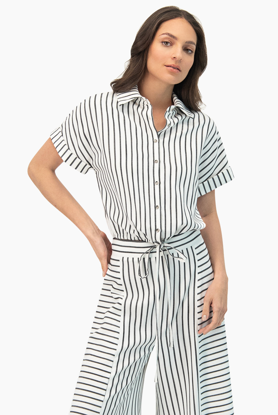 Blusa camisera de rayas