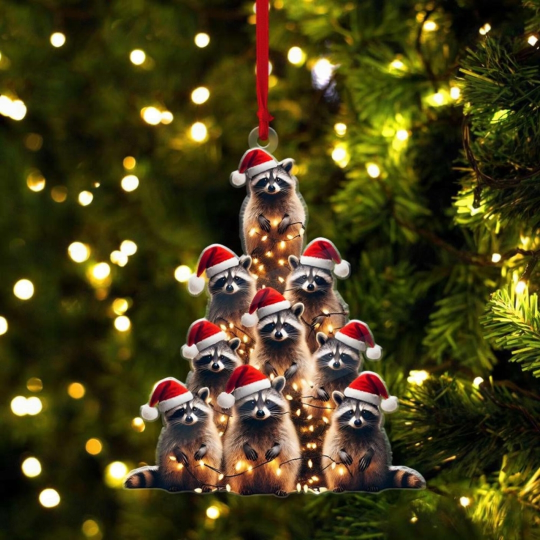 🦝Christmas Tree Raccoon Ornament