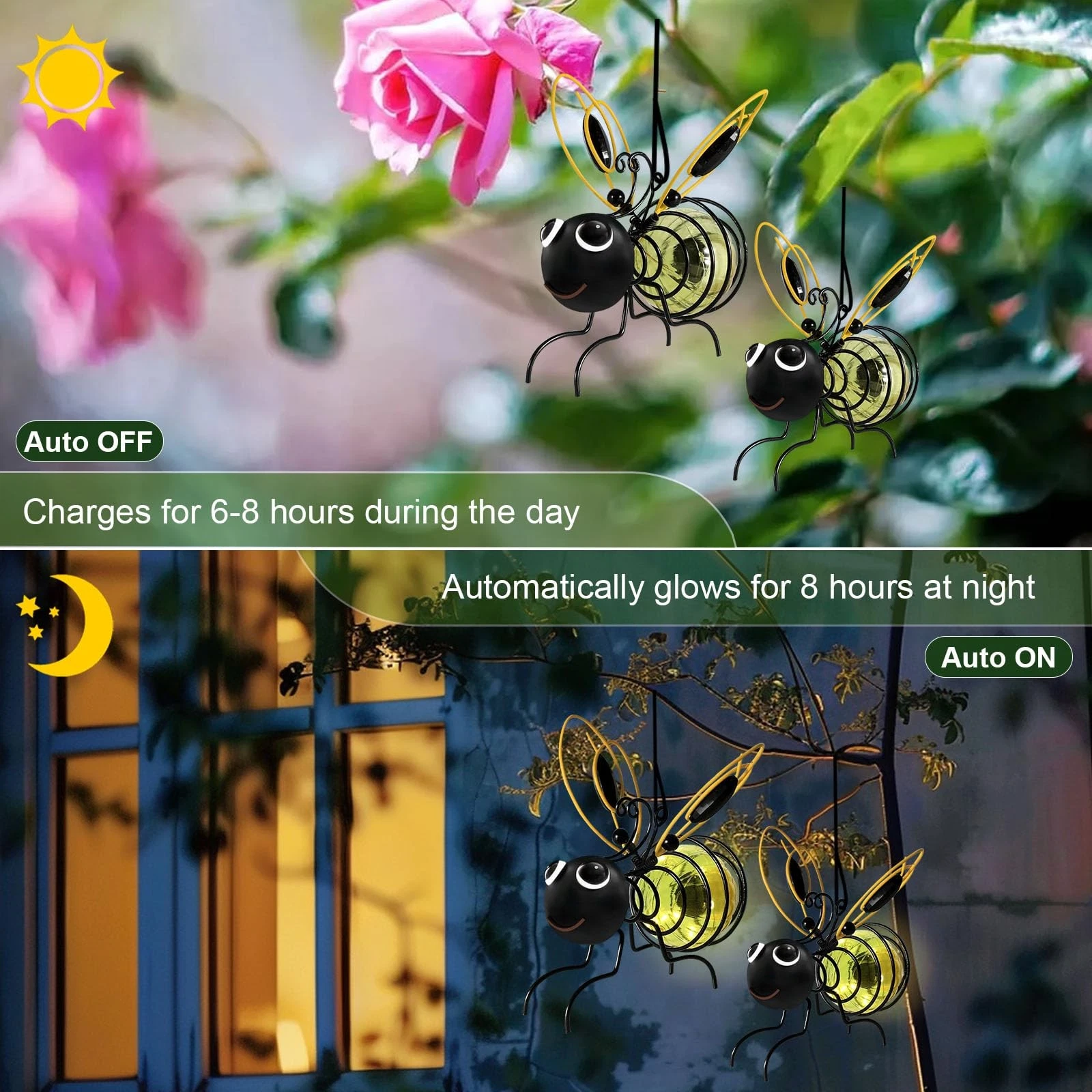 🎉🎉Garden courtyard decoration simulation insect chandelier🐦🐞🦋🦩🐝
