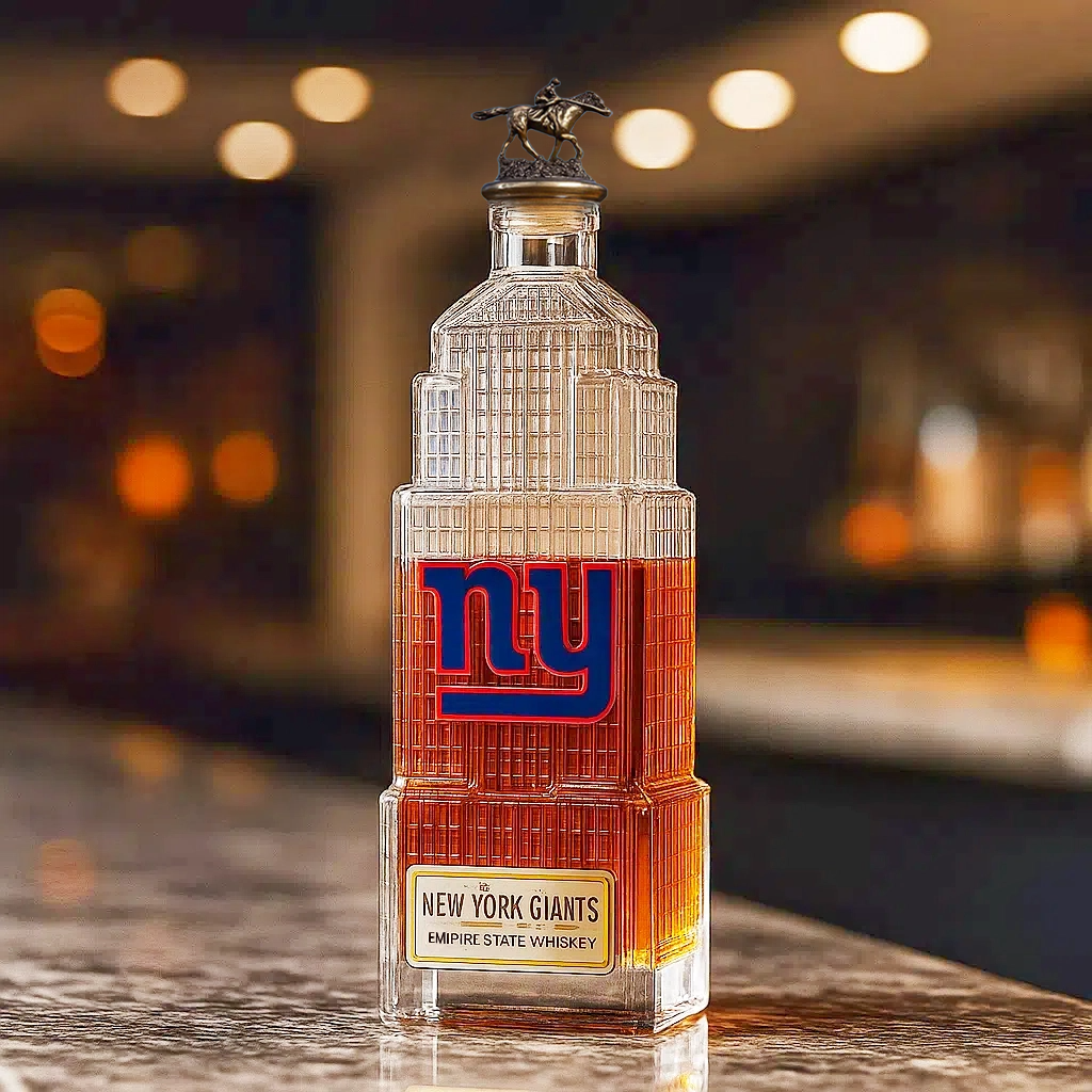Pride of the Skyline, Heart of Big Blue — New York Giants Whiskey Bottle
