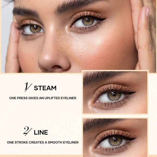 HOT SALE🔥2-In-1 Waterproof Alluring Cat Eye Stamp Eyeliner