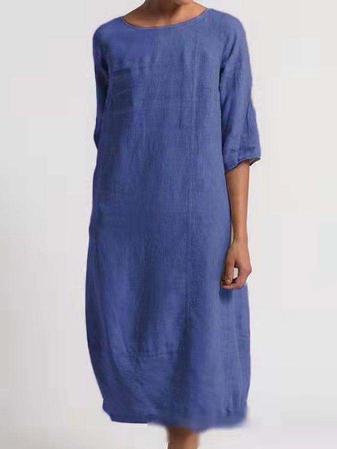 Casual Solid Color Dress