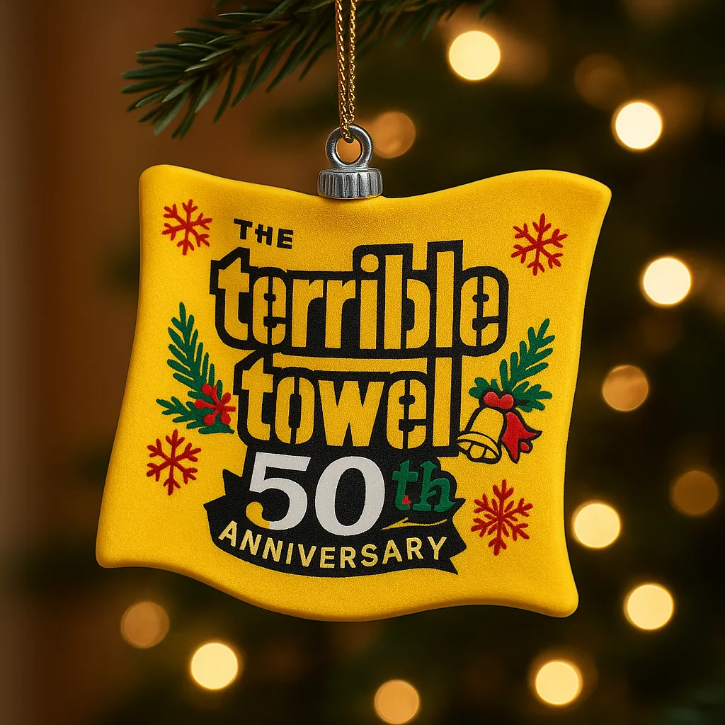 Pittsburgh Steelers – “Terrible Towel” 50th Anniversary Ornament
