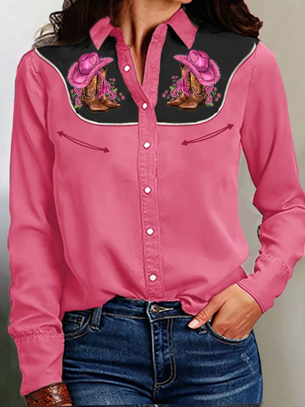 Women's Western Print Shirt