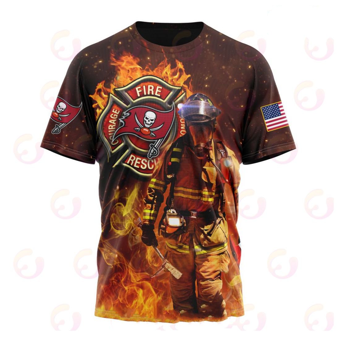 TAMPA BAY BUCCANEERS HONOR FIREFIGHTERS – FIRST RESPONDERS 3D HOODIE