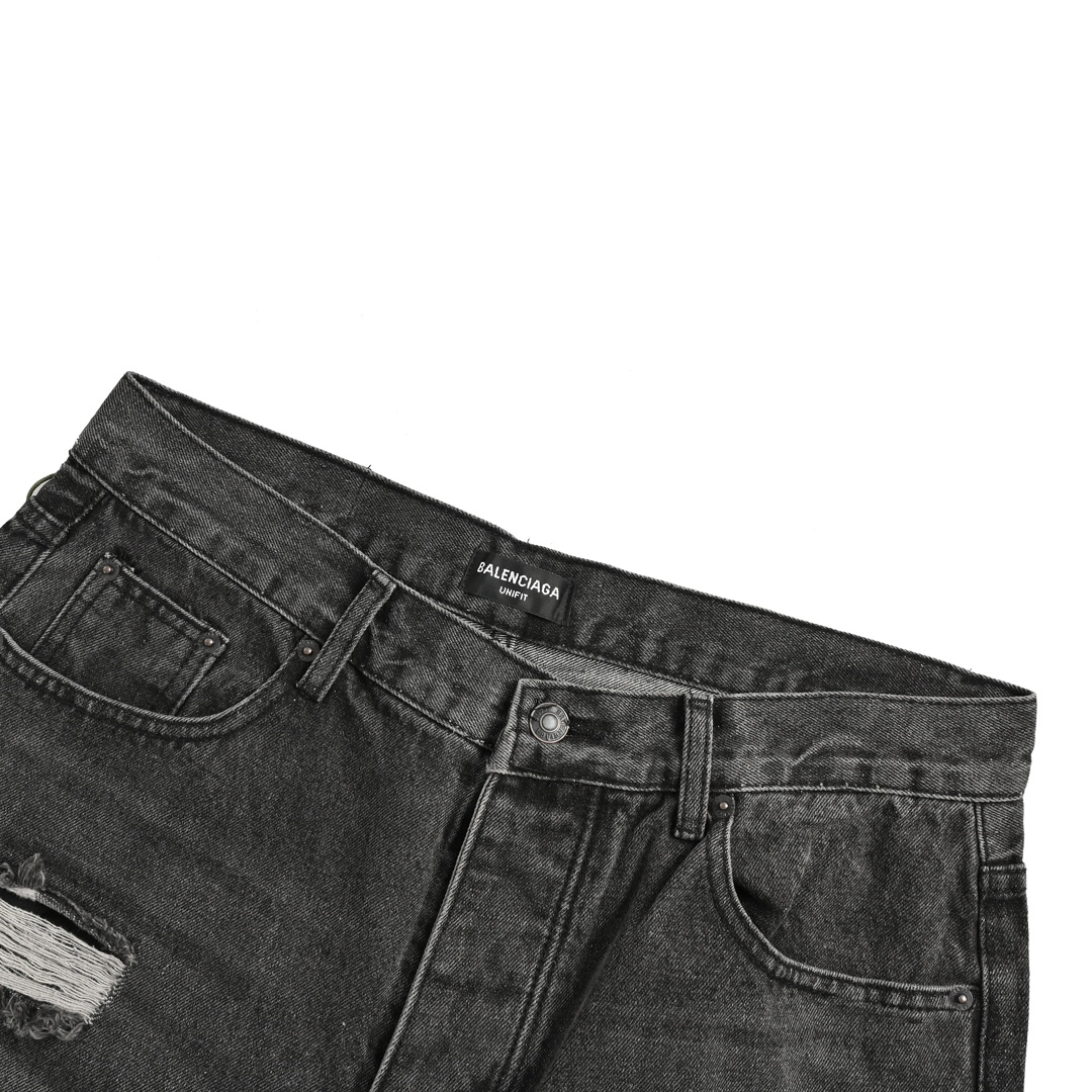 Balenciaga distressed wide-leg jeans