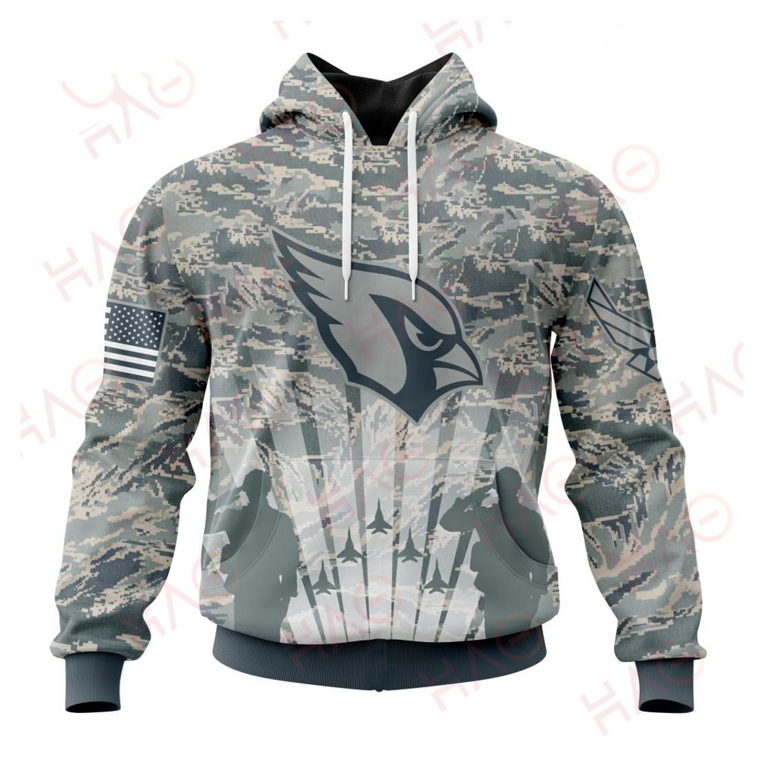 ARIZONA CARDINALS 3D HOODIE US AIR FORCE