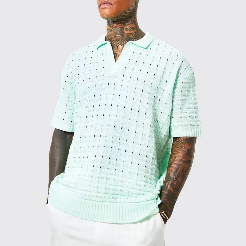 Men's Knitted Polo Shirt