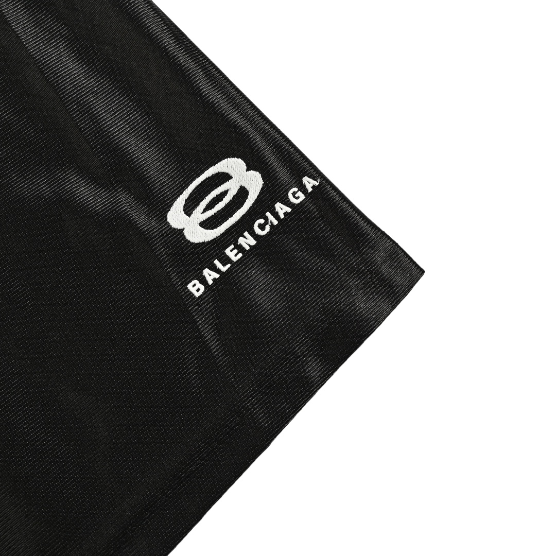 Balenciaga 24ss double ring embroidered shorts