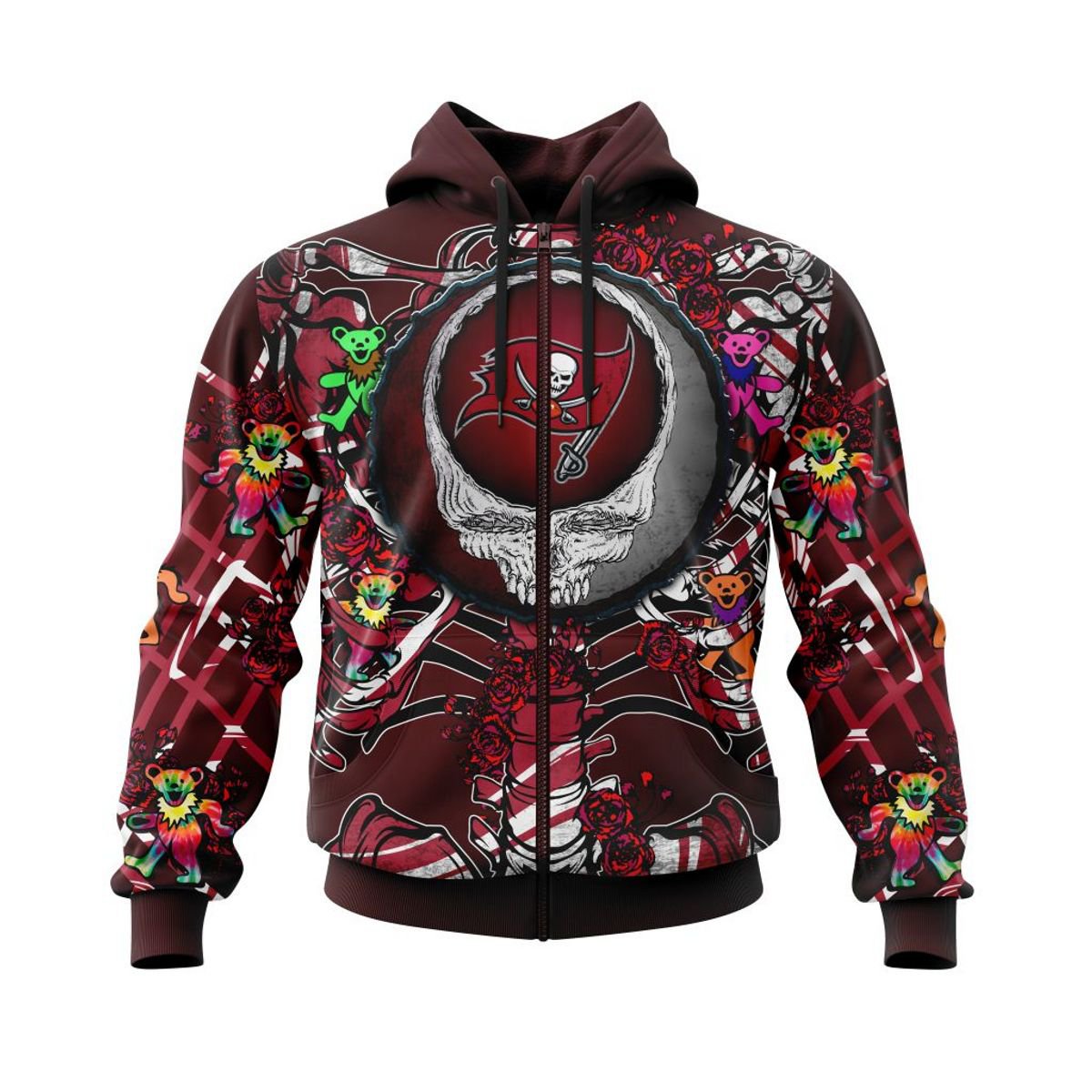 TAMPA BAY BUCCANEERS 3D HOODIE MIX GRATEFUL DEAD