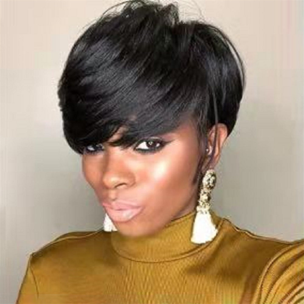Luna Short Style Straight Cropped Wig for Black Women
