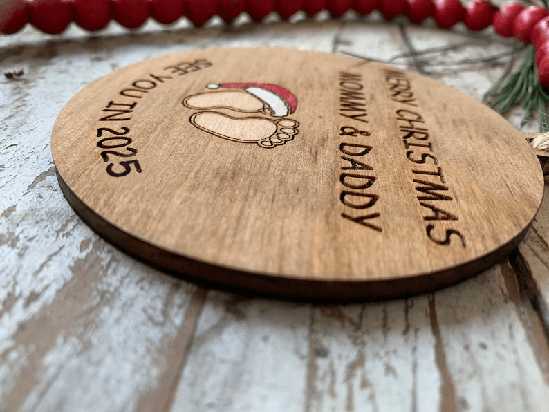 Merry Christmas Mommy and Daddy See You in 2025 Christmas Tree Ornament