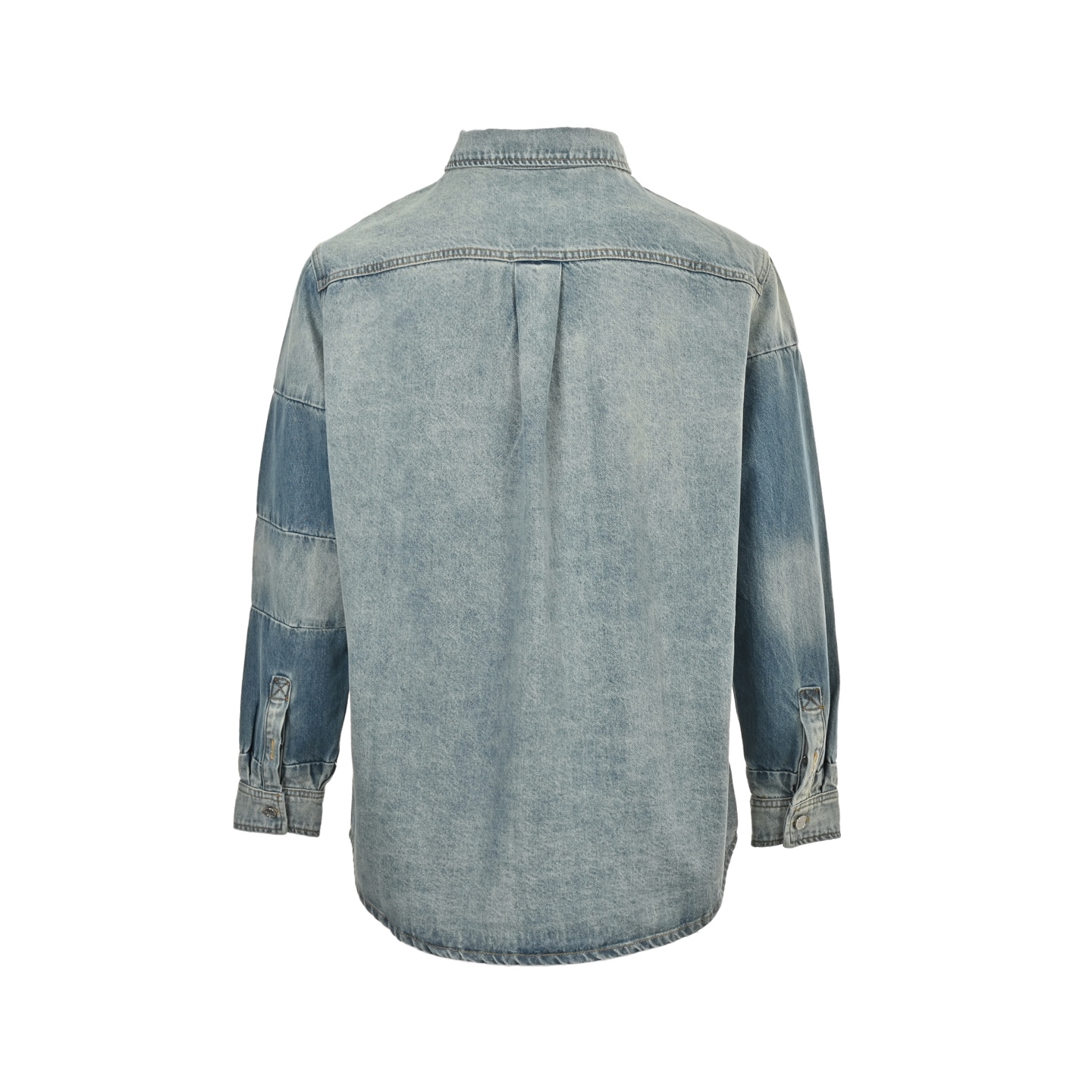 Gucci 25Fw washed embossed denim shirt jacket