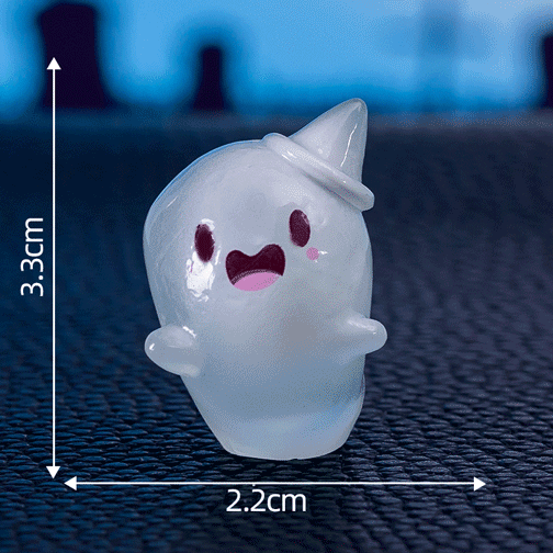 Mini Ghost Figures with Box Glow in the Dark 🎁 (Random Gift Box & Greeting Card)