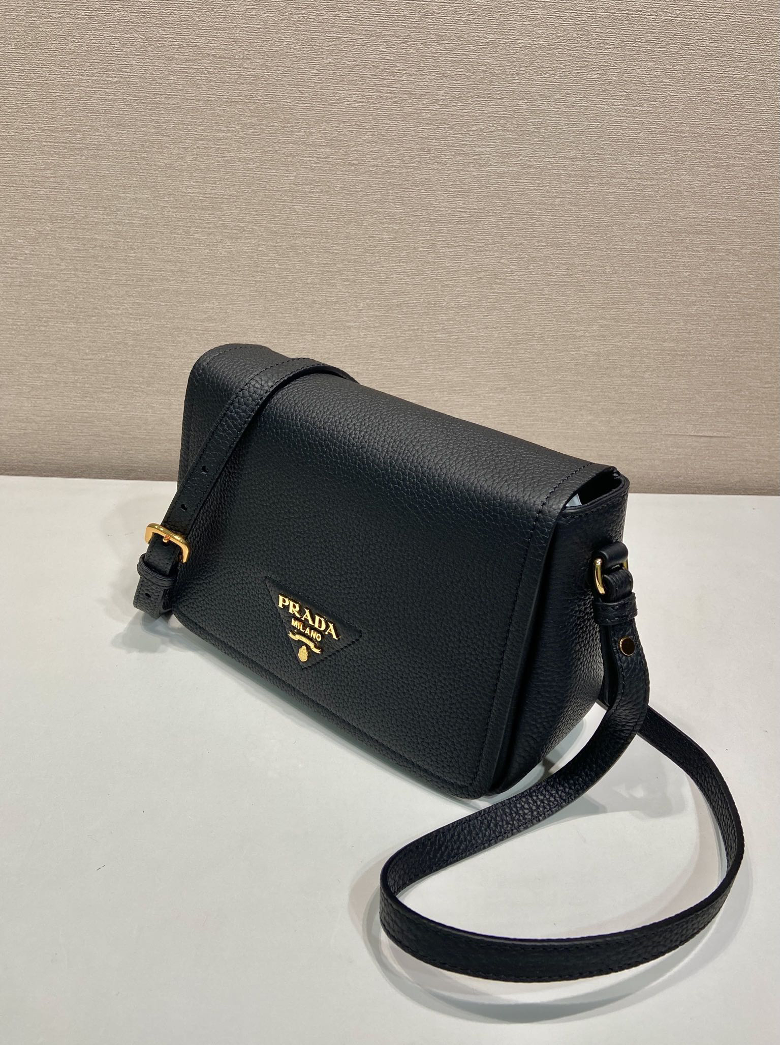 Prada Embroidered Strap Shoulder Bag 1BD314