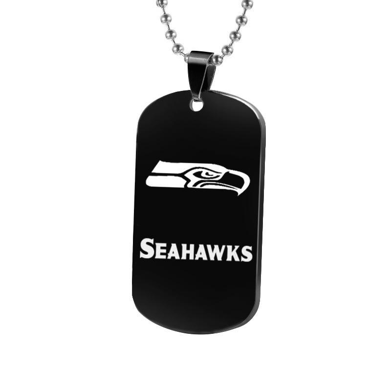 SEATTLE SEAHAWKS TITANIUM STEEL DOG TAG