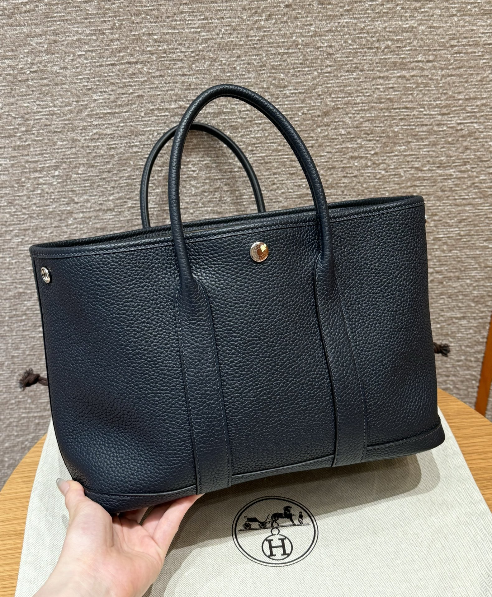 Hermes Garden party 30cm 76Blue indigo handbag (handmade to order)