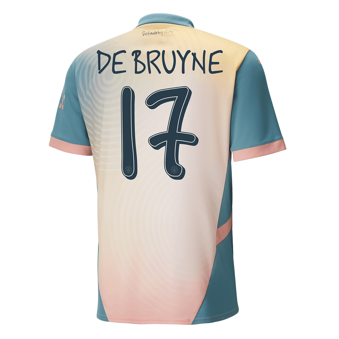 DE BRUYNE #17 Manchester City Football Shirt Fourth Away Custom Jersey 