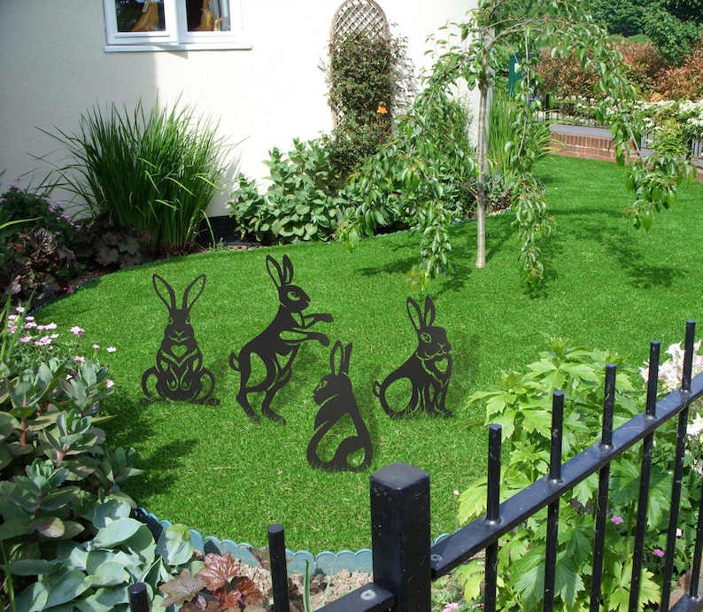 🔥Last Day 50% OFF🔥Garden Metal Rabbit Yard Art🐇Buy 2 Save 10% Off & Free Shipping