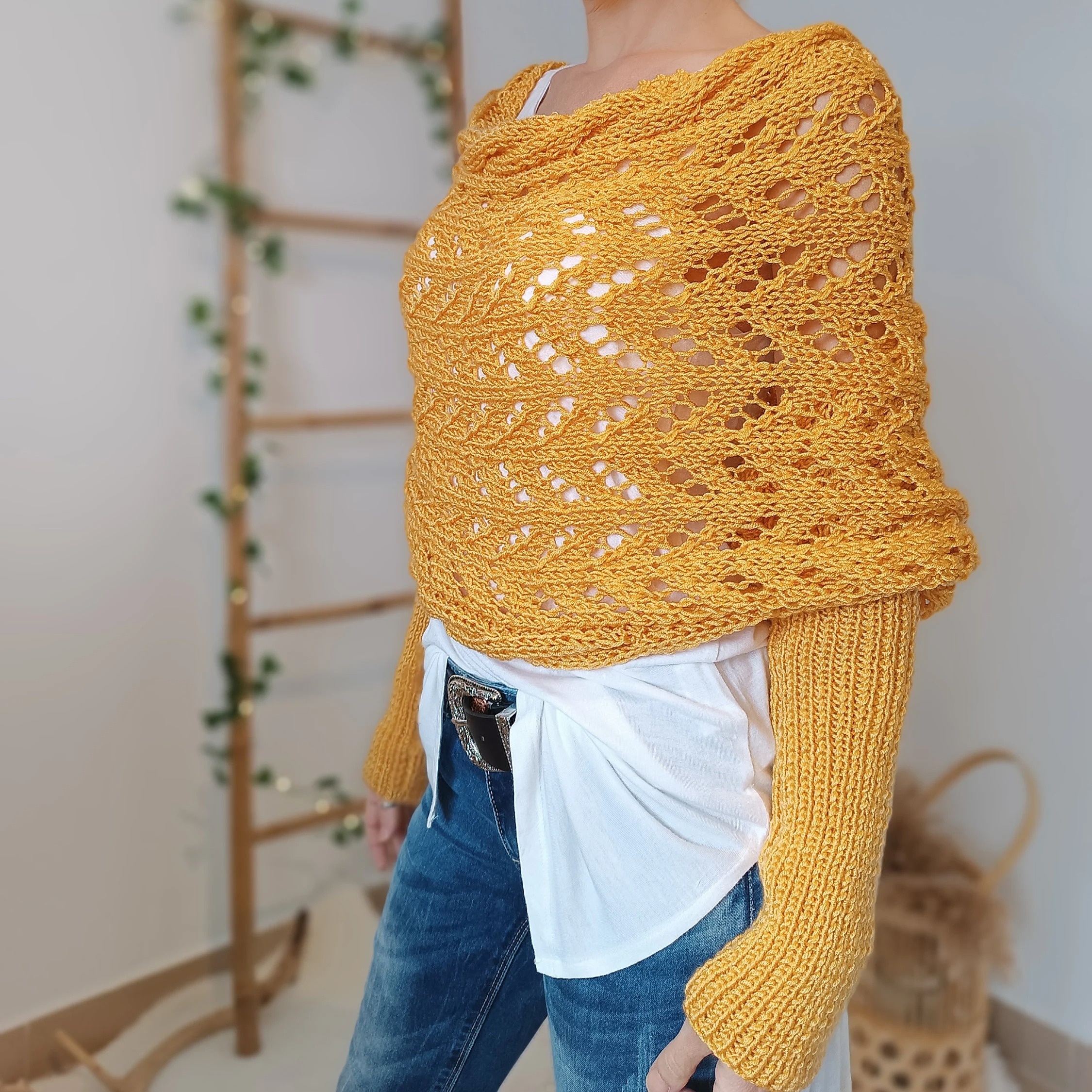 🏆Last Day 49% OFF⚡Scarf With Sleeves, Knitted Cable Wrap