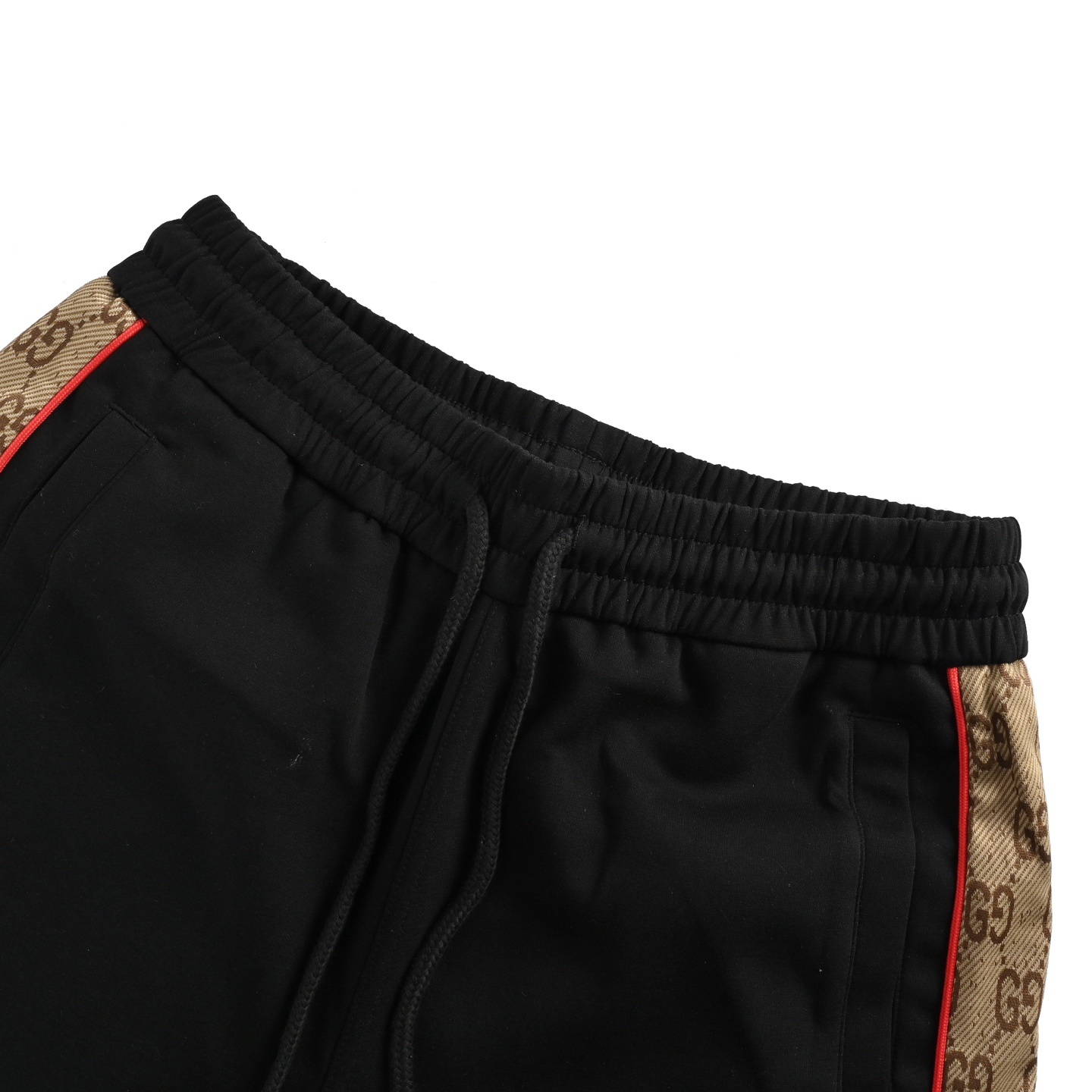 Gucci 25ss red edge jacquard ribbon shorts