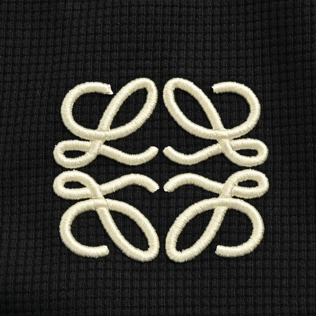 Loewe 24Fw embroidered logo waffle trousers