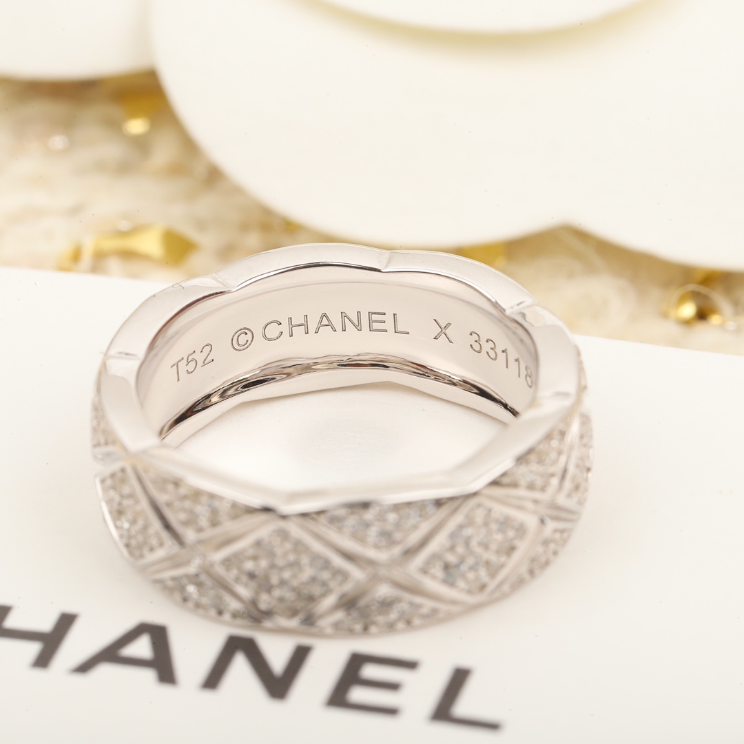 Chanel diamond narrow version full diamond ring