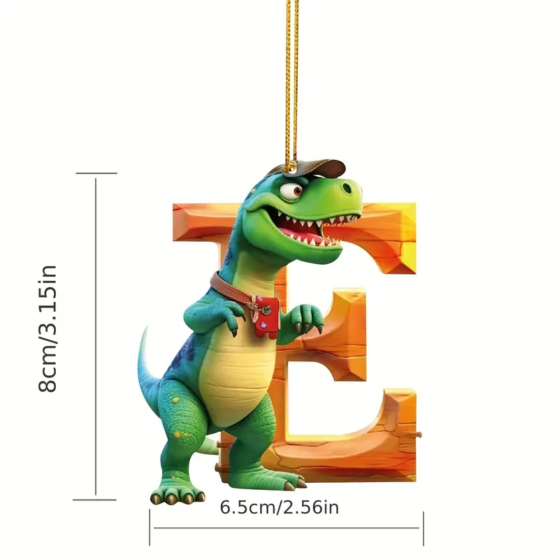 🦖🦖Christmas Dinosaur Alphabet Ornaments