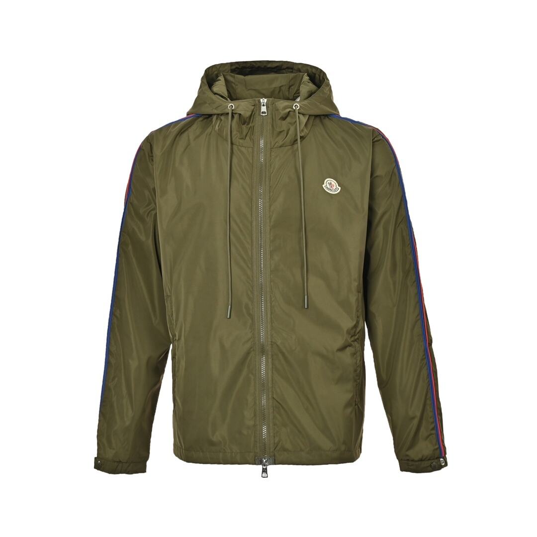 Moncler 24Fw side webbing hooded windbreaker jacket