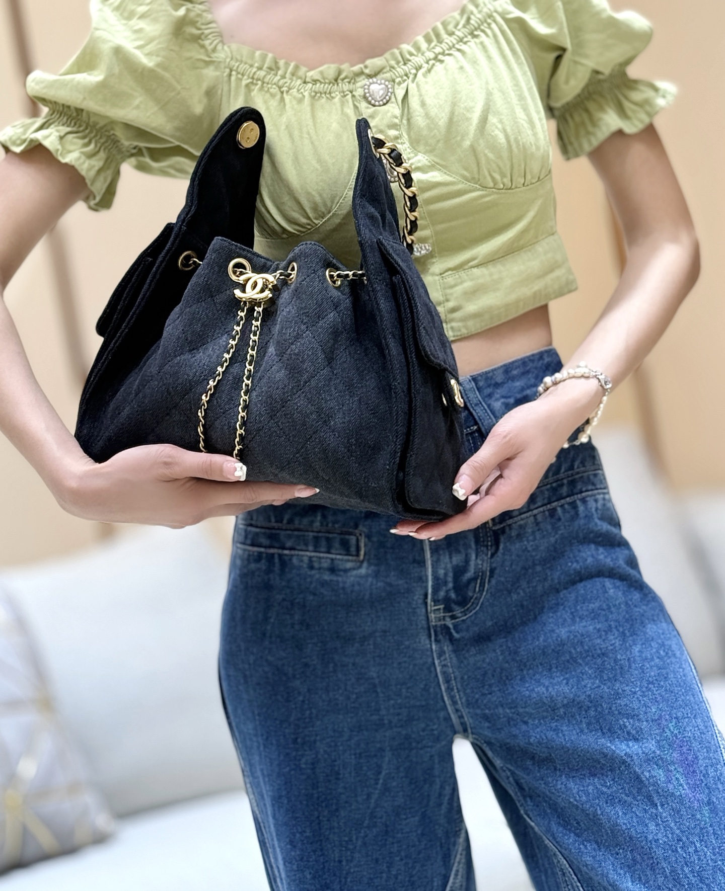 Chanel 25S Spring/Summer Collection Denim Handbag AS5293 00138