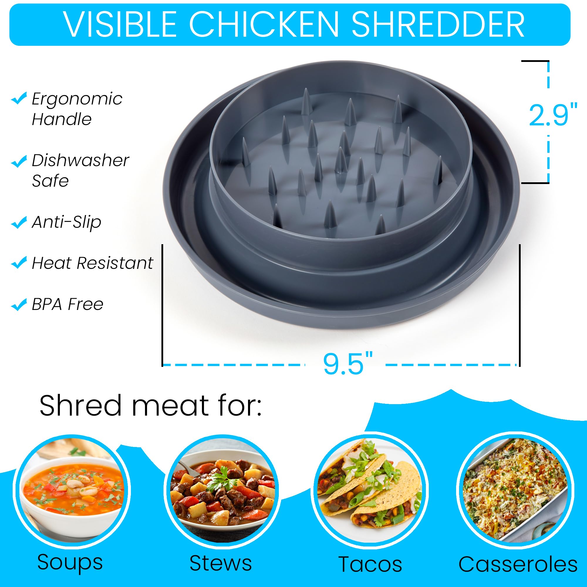 🔥Last Day 50% OFF🔥Chicken Shredder-Professional Chicken Breast Shredder Tool Twist