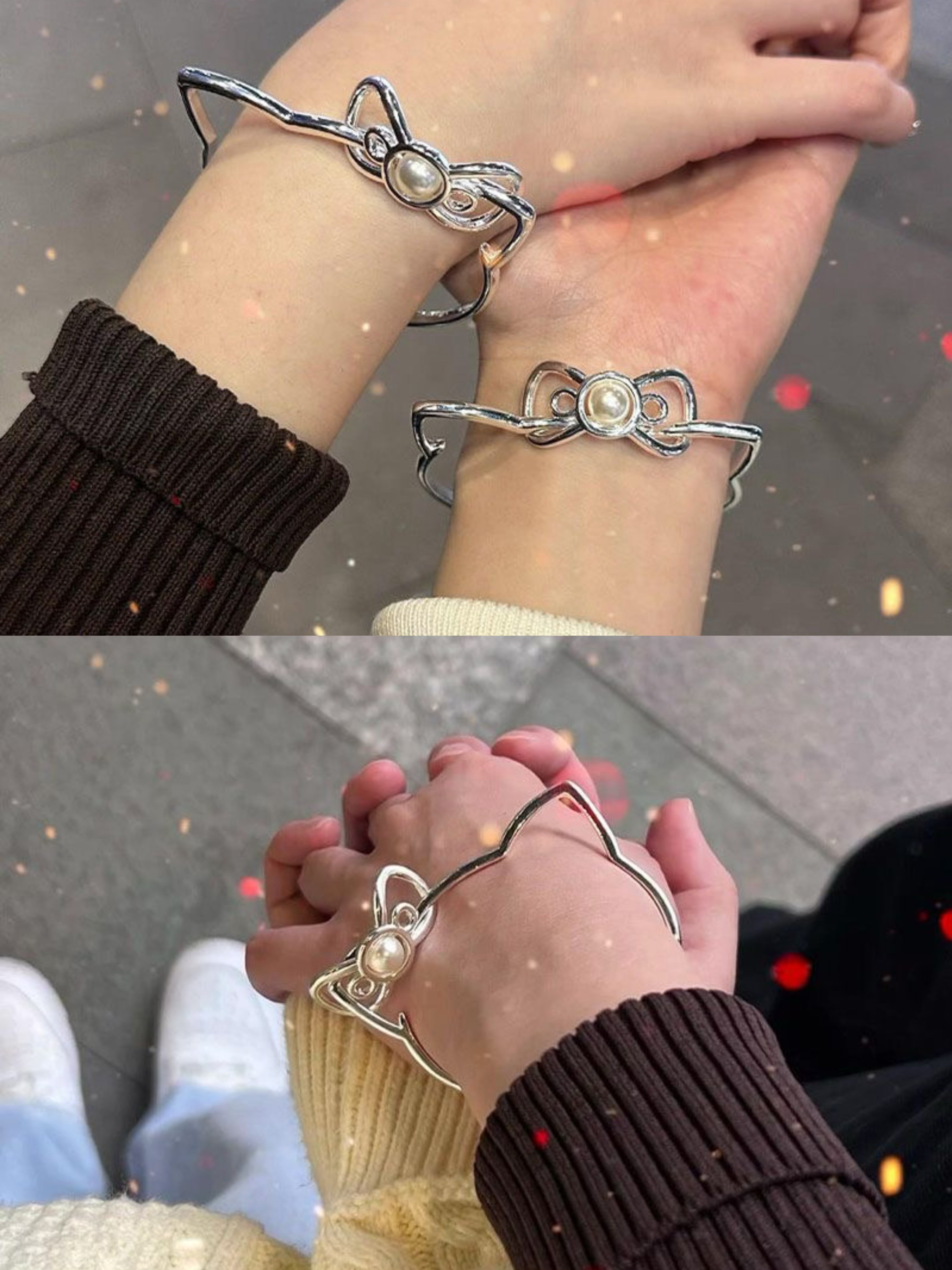 Hellokitty Stainless Steel Bangle Bracelet Cute Jewelry Open Bangle Cuff Bracelets