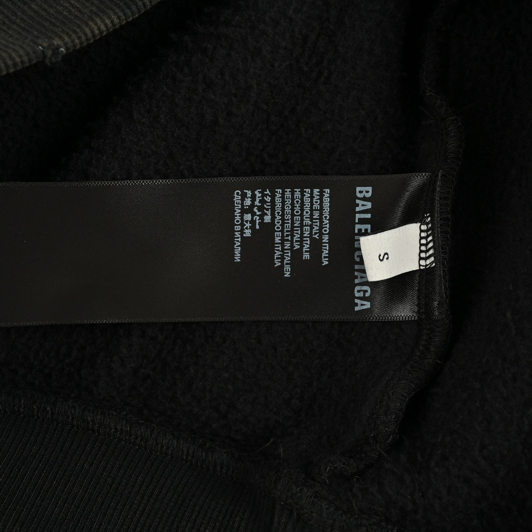 Balenciaga 24Fw Double B Bitcoin Hot Diamond Plush Hoodie