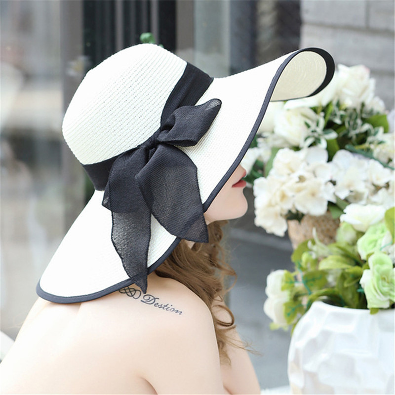 Summer Large wide Brim Straw Hat Adult Big Brim Straw Hat Sun hat sand