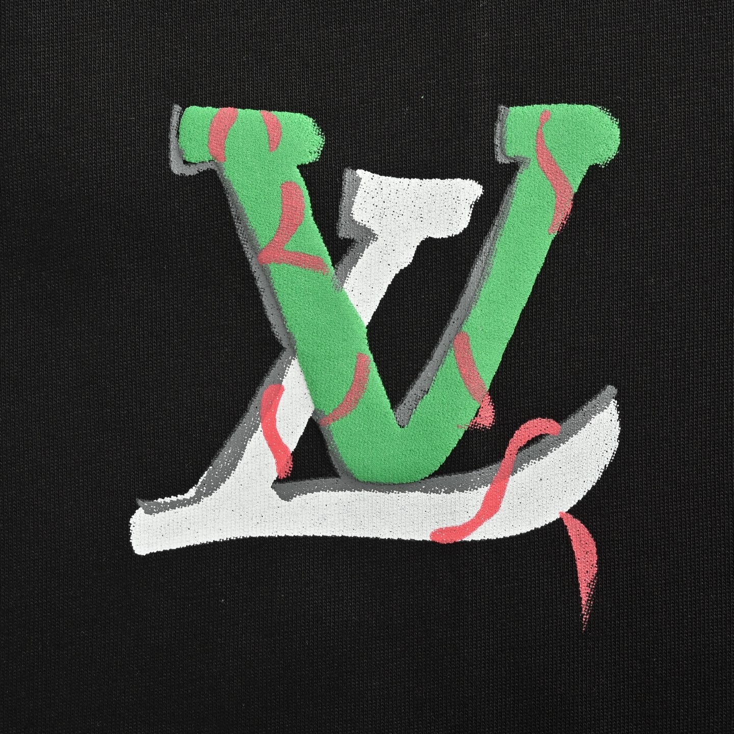 Louis Vuitton 25ss floral lettering print short sleeve