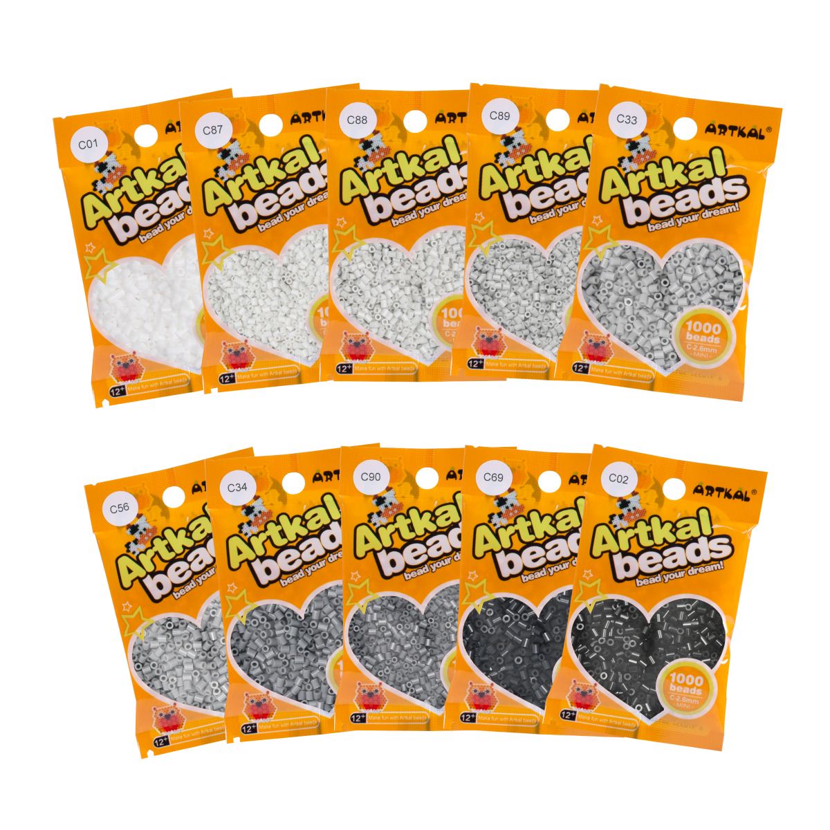 C-2.6mm White Gray Black Colors Set (CB1000-Gray)