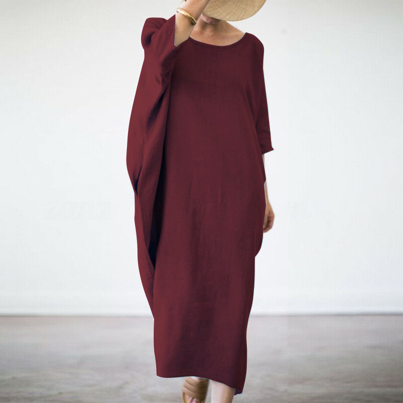 Solid Color Loose Dress