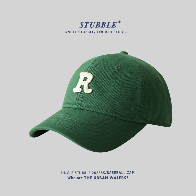 Unisex Korean soft-top baseball cap with lettering for all seasons men's cap in stock