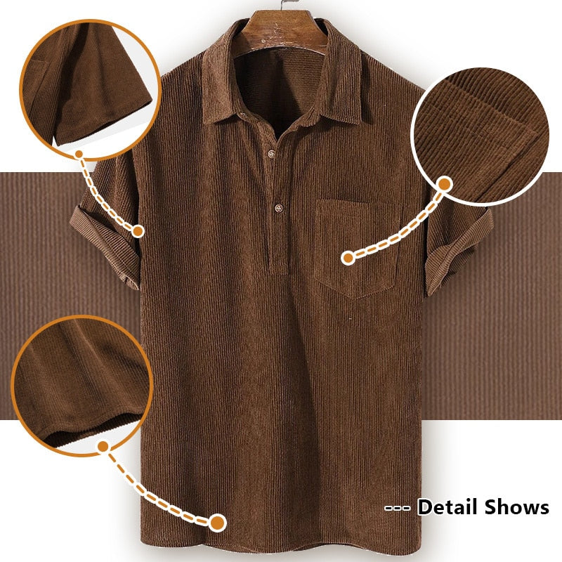 Men's Corduroy Polo Shirt