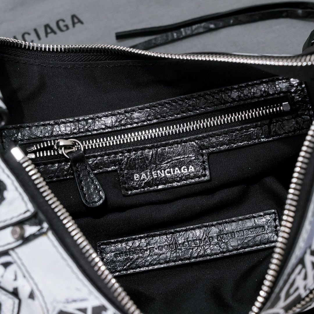 Balenciaga Le Cagole Graffiti Large Underarm Bag