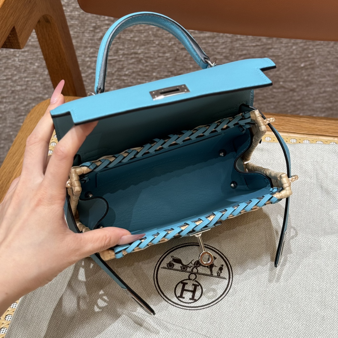 Hermès Kelly Picnic p3Bleu De Nord (Handmade to order)