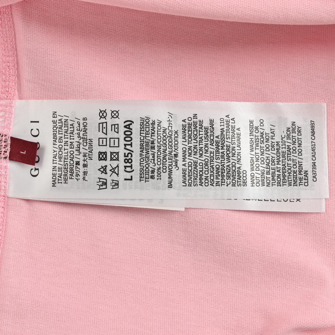 Gucci 24ss rectangular printed logo short sleeves