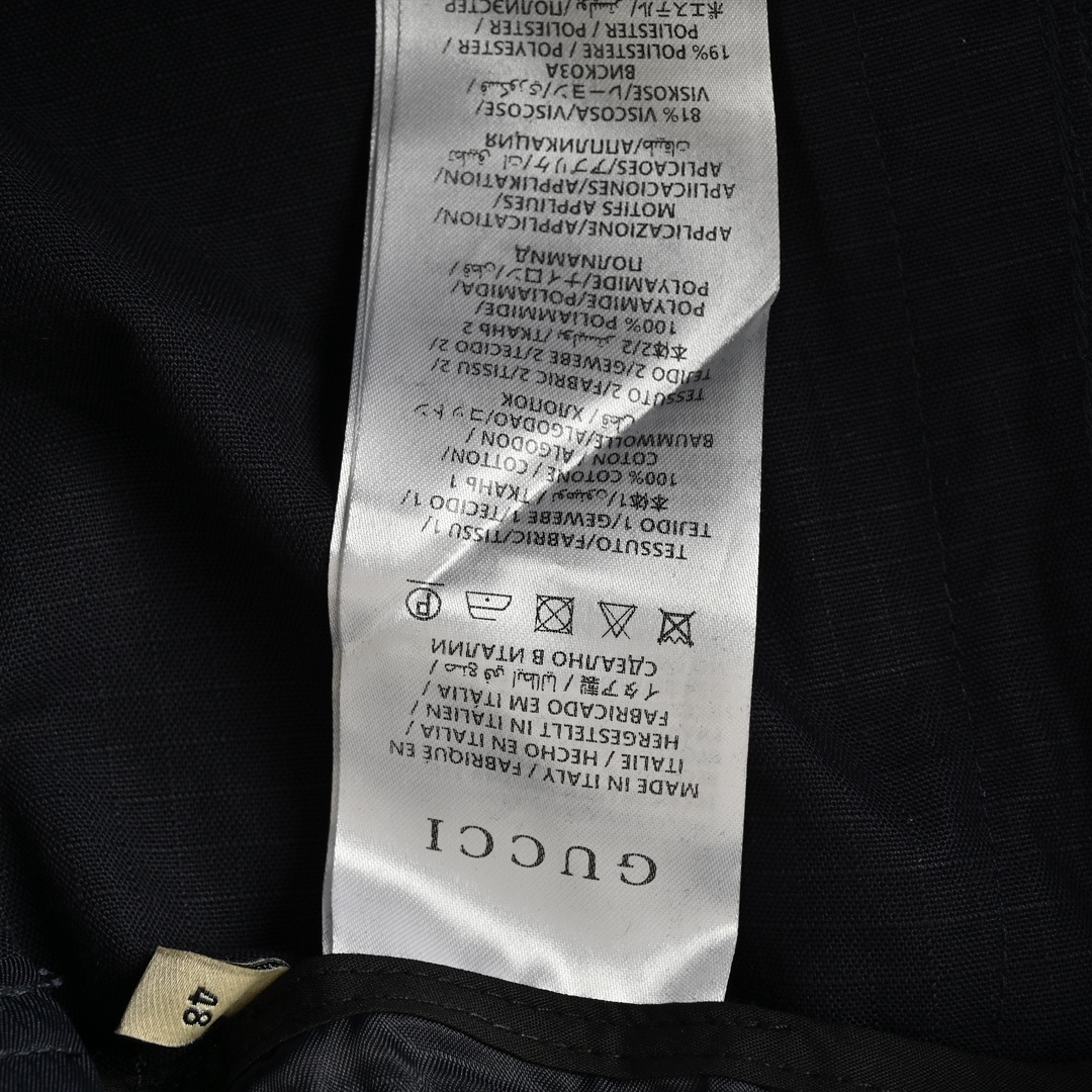 Gucci 24ss elasticated buckle cargo trousers