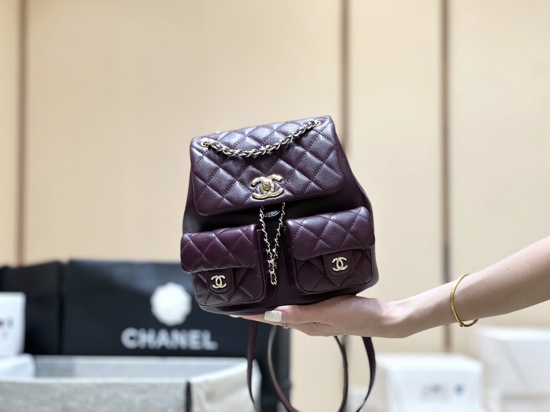 Chanel 24A duma double backpack 3860