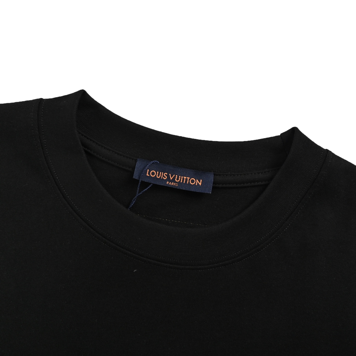 Louis Vuitton 25ss four-leaf clover rhinestone logo flocked short sleeve