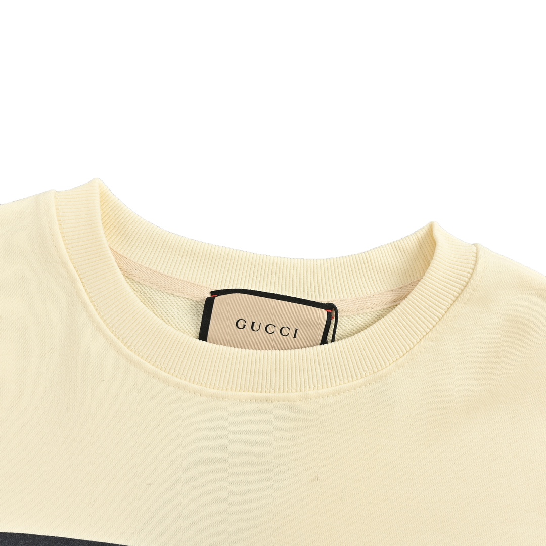 Gucci 24Fw Interlocking G Stripe Print Crew Neck Sweatshirt
