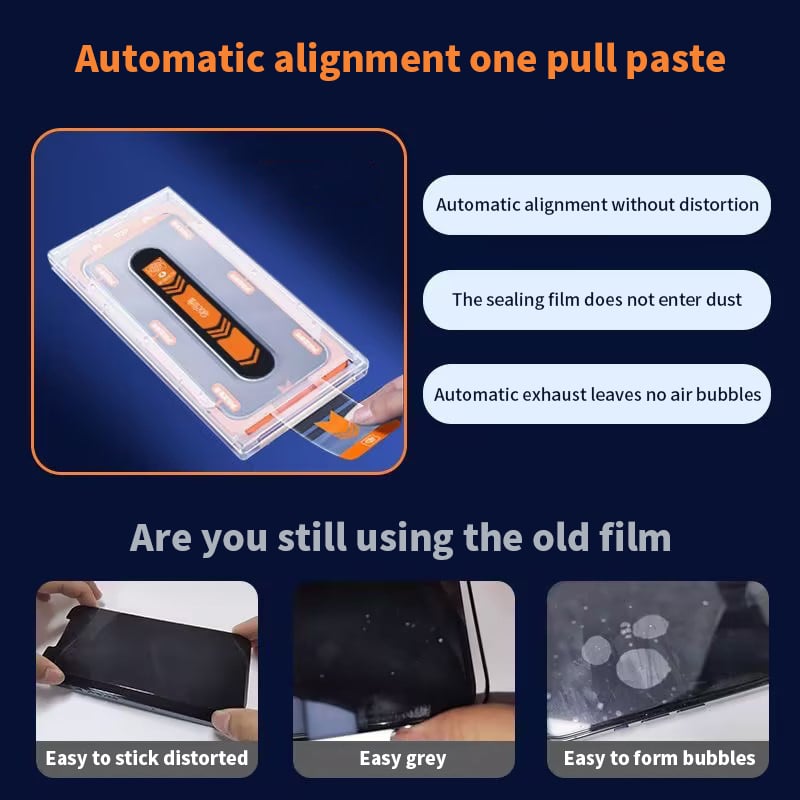 [20 Sekunden zum Anbringen der gehärteten Telefonfolie]Auto Alignment Kit Displayschutzfolie kompatibel mit iPhone