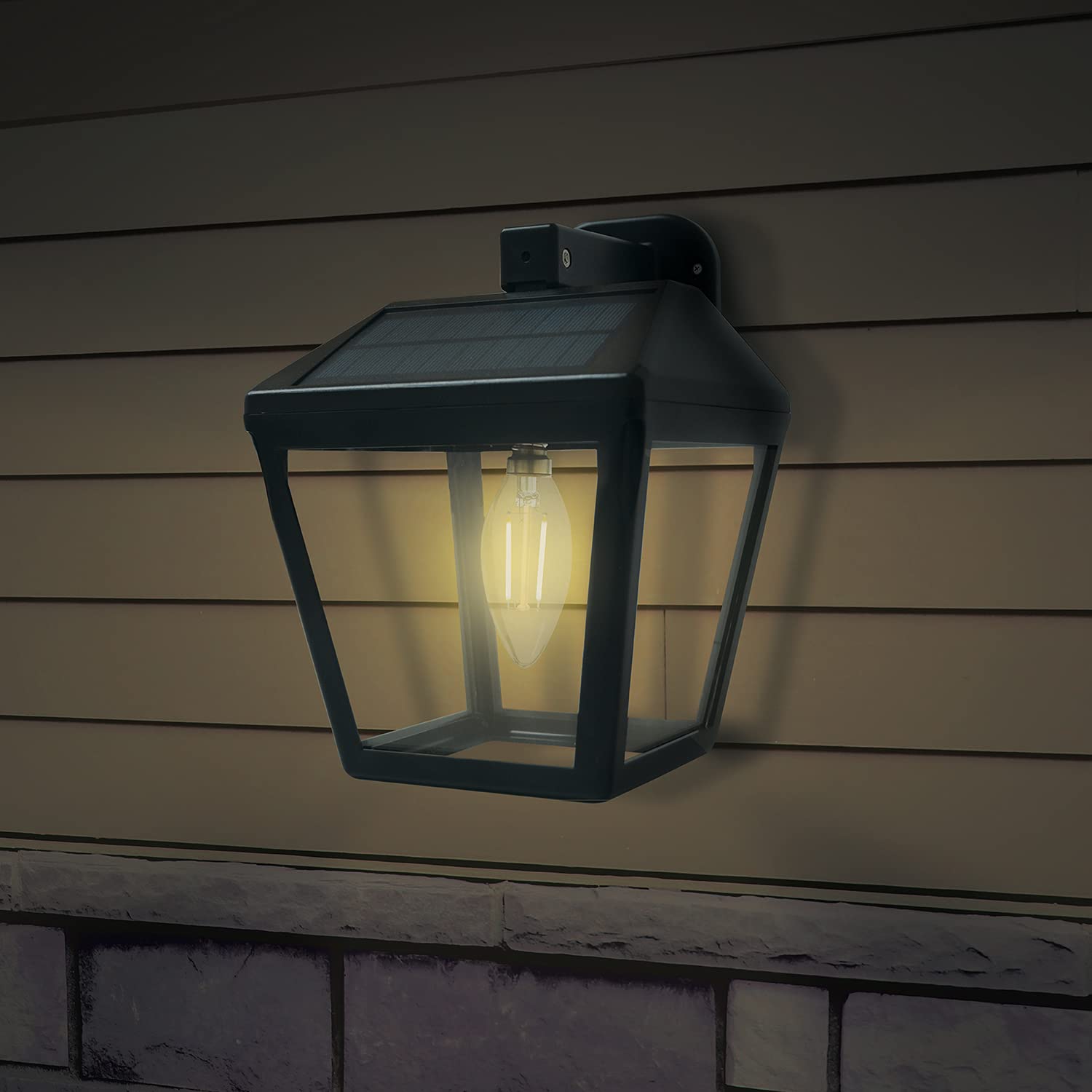 Solar Weatherproof  Wall Lantern, Dusk to Dawn Motion Sensor LED Sconce Lights IP65 Waterproof